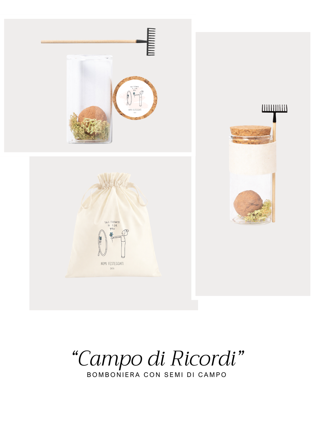 THIS FLOWER IS FOR YOU  / CAMPO DI RICORDI – Bomboniera con semi di piante