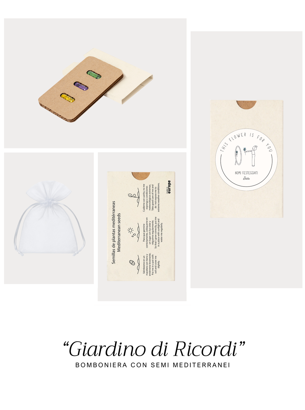 THIS FLOWER IS FOR YOU / GIARDINO DI RICORDI MEDITERRANEI – Bomboniera con semi