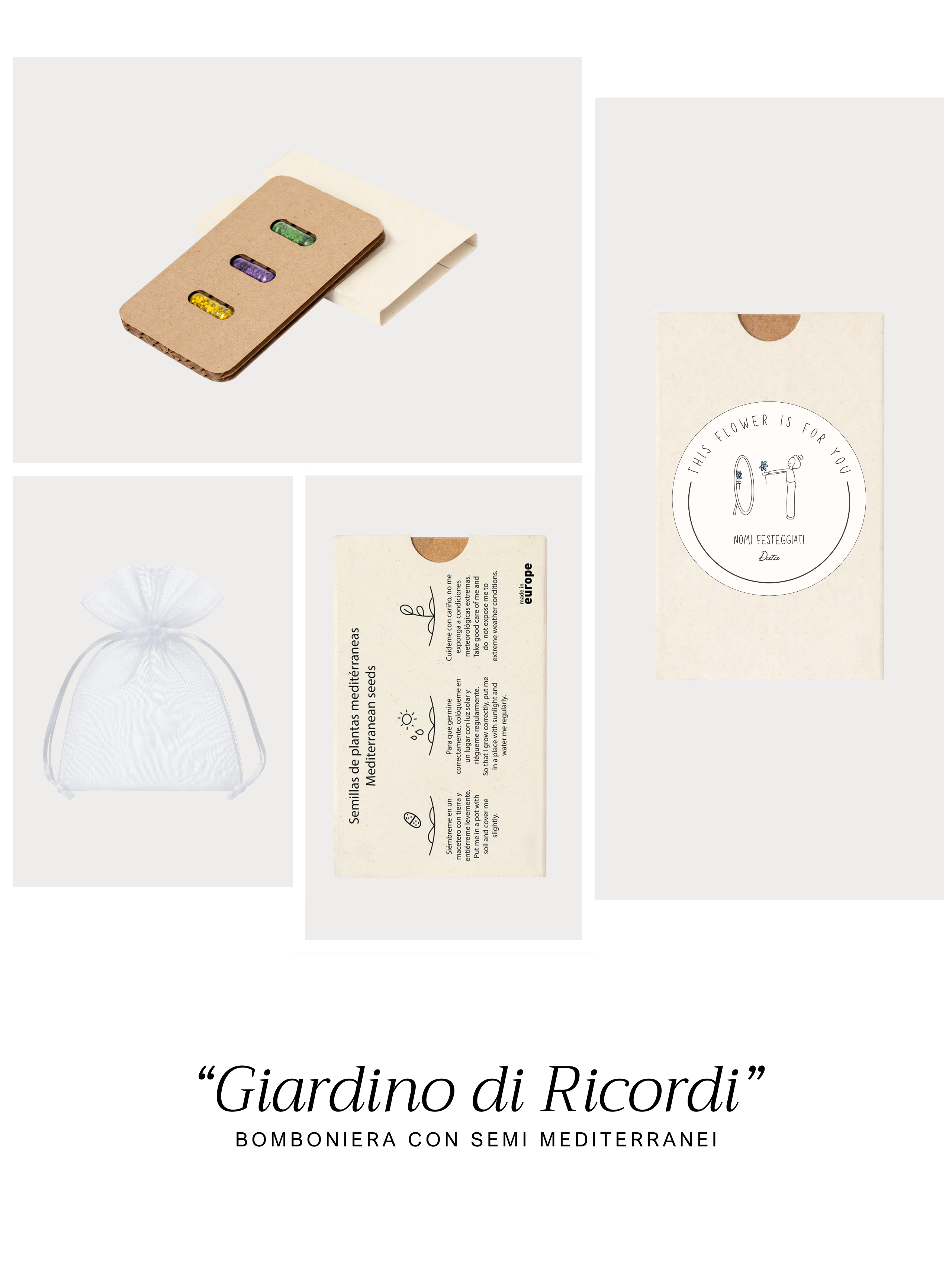 THIS FLOWER IS FOR YOU / GIARDINO DI RICORDI MEDITERRANEI – Bomboniera con semi