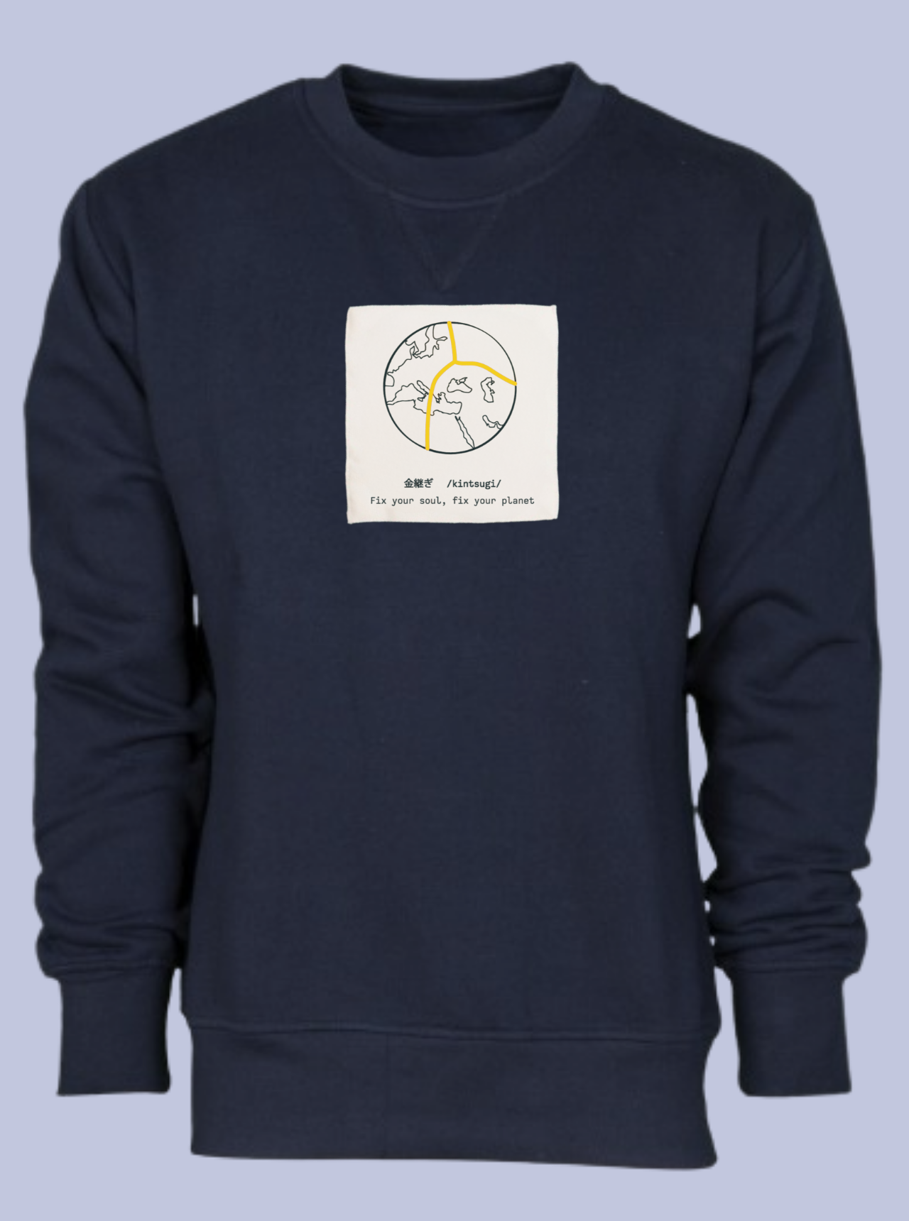 KINTSUGI / FELPA GIROCOLLO CON PATCH