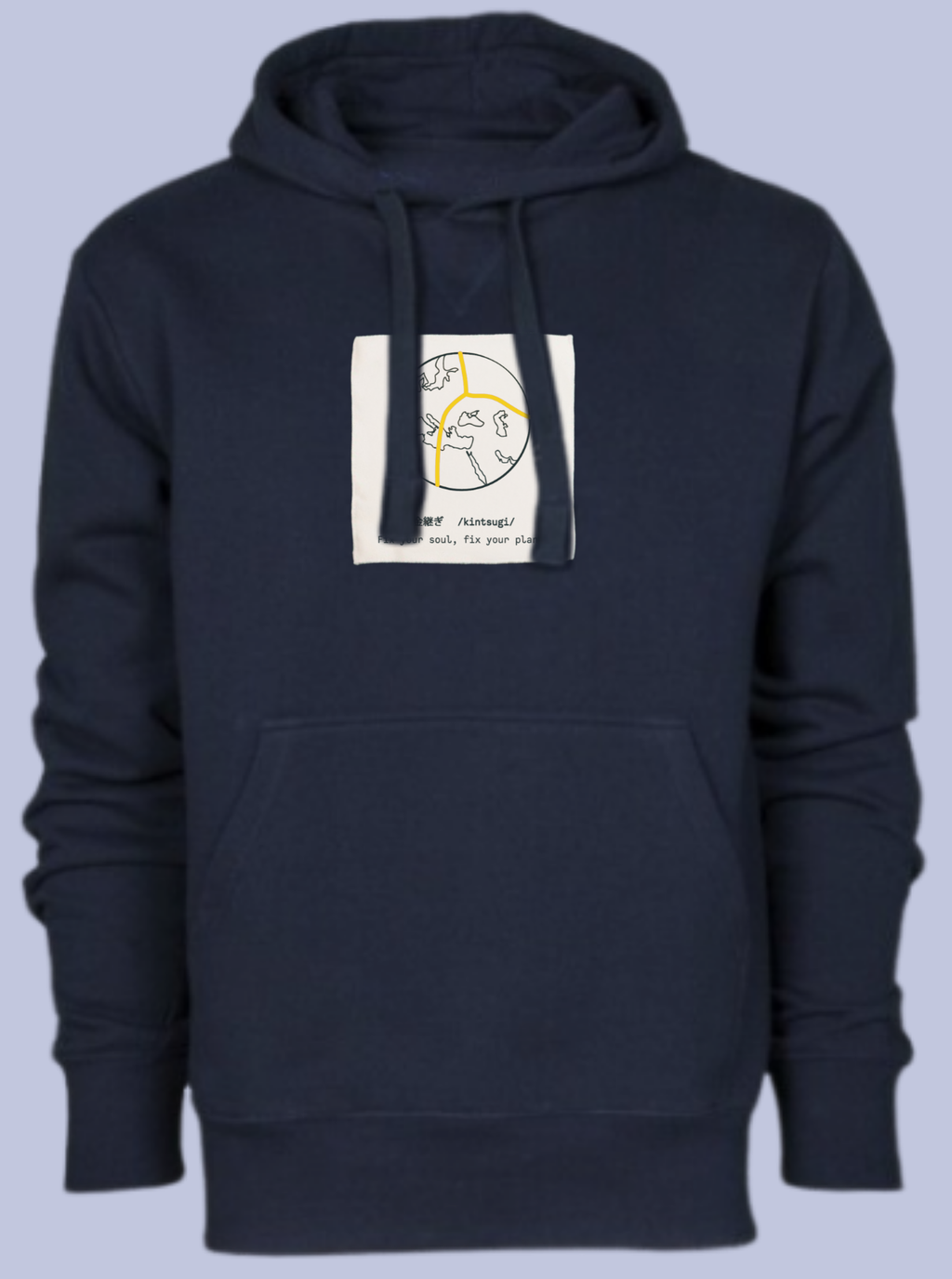 KINTSUGI / FELPA CAPPUCCIO CON PATCH