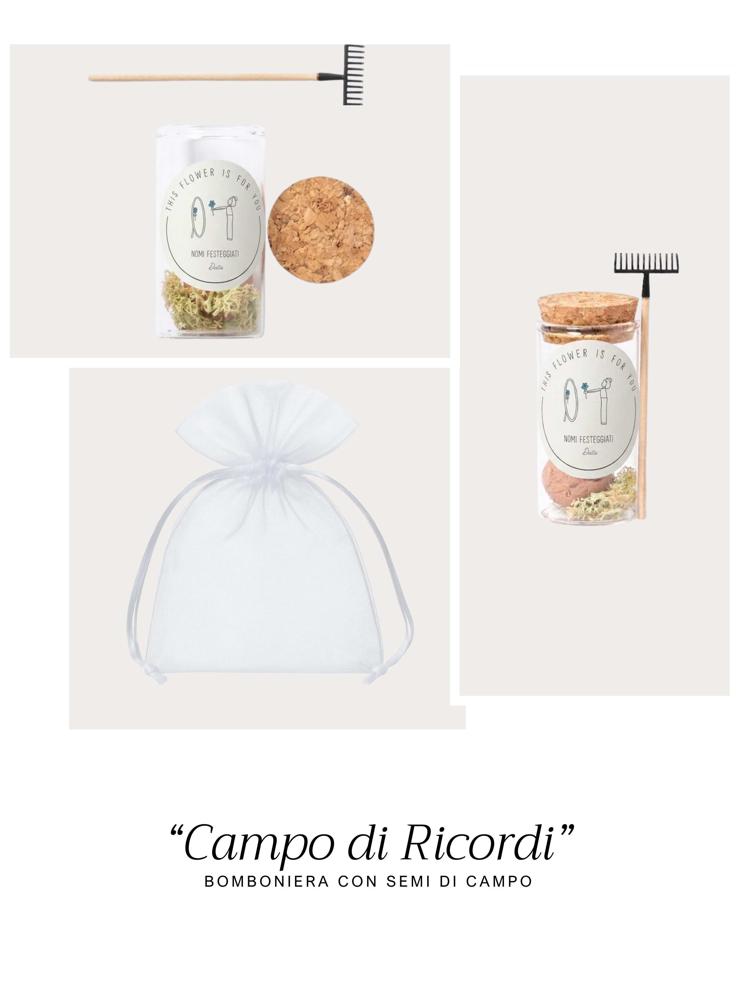 THIS FLOWER IS FOR YOU  / CAMPO DI RICORDI – Bomboniera con semi di piante