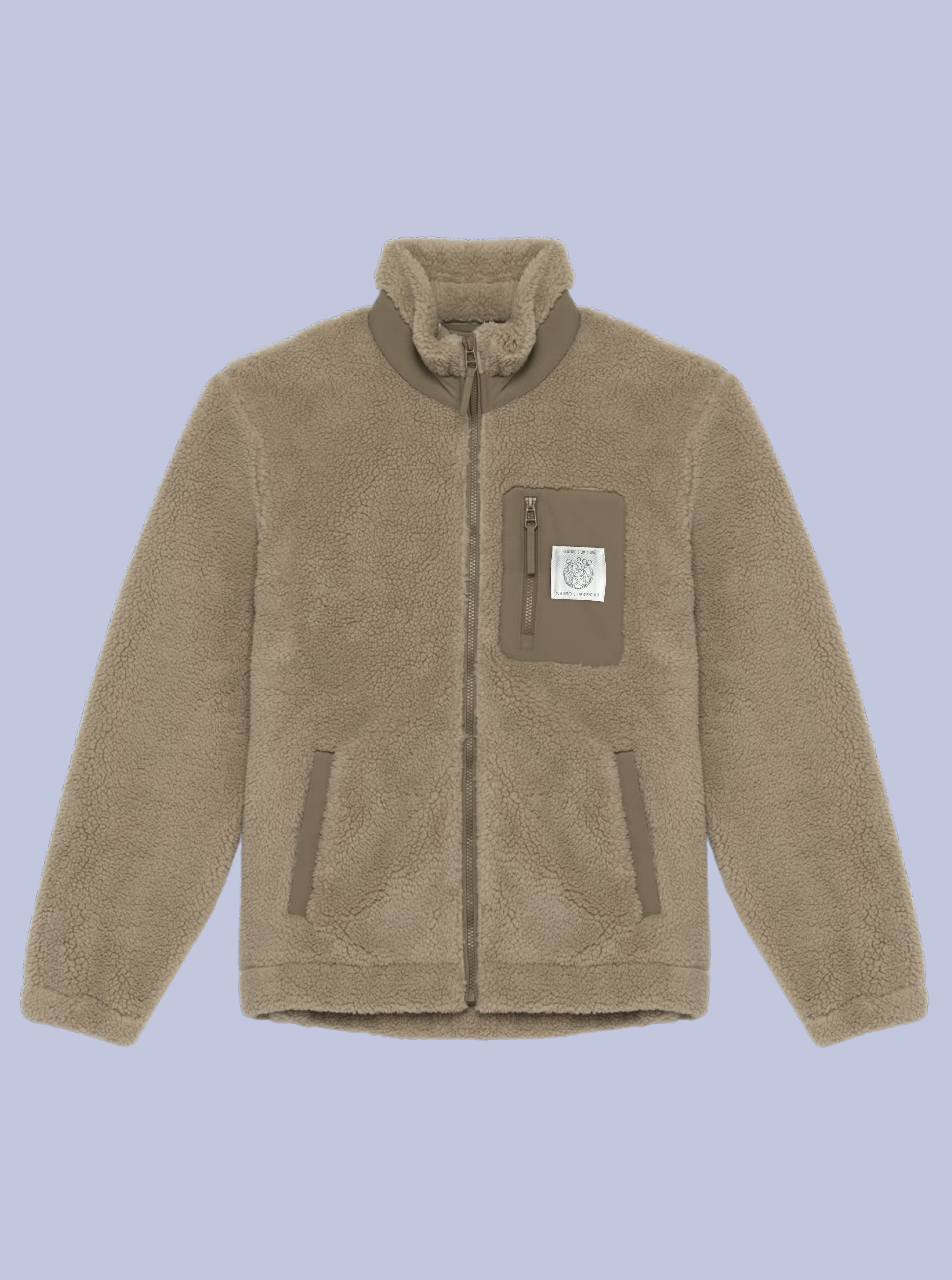 INTRECCI/ GIACCA SHERPA CON PATCH PICCOLA