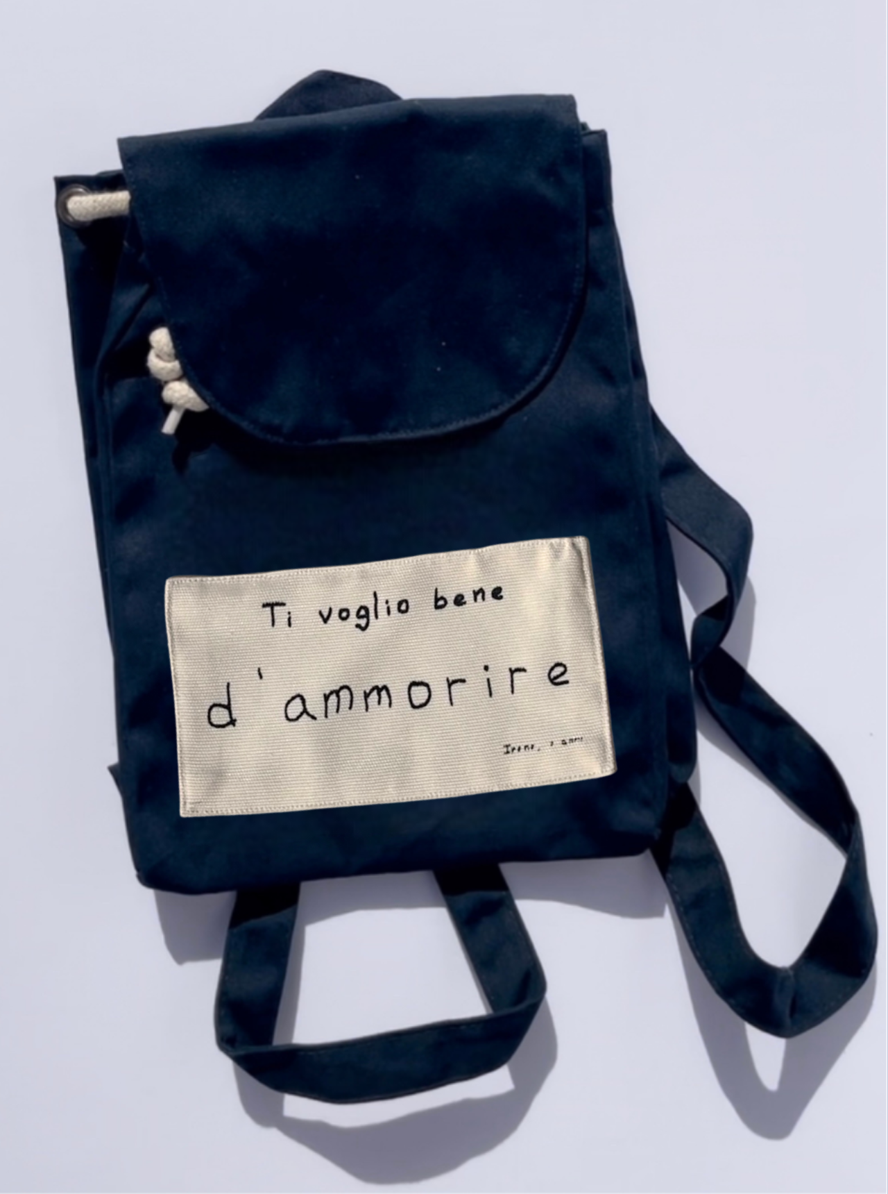 TI VOGLIO BENE  / ZAINO IN COTONE ORGANICO