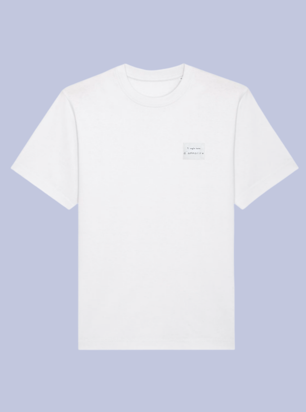 TI VOGLIO BENE D'AMMORIRE /  T-SHIRT OVERSIZE CON PATCH PICCOLA /DELUXE