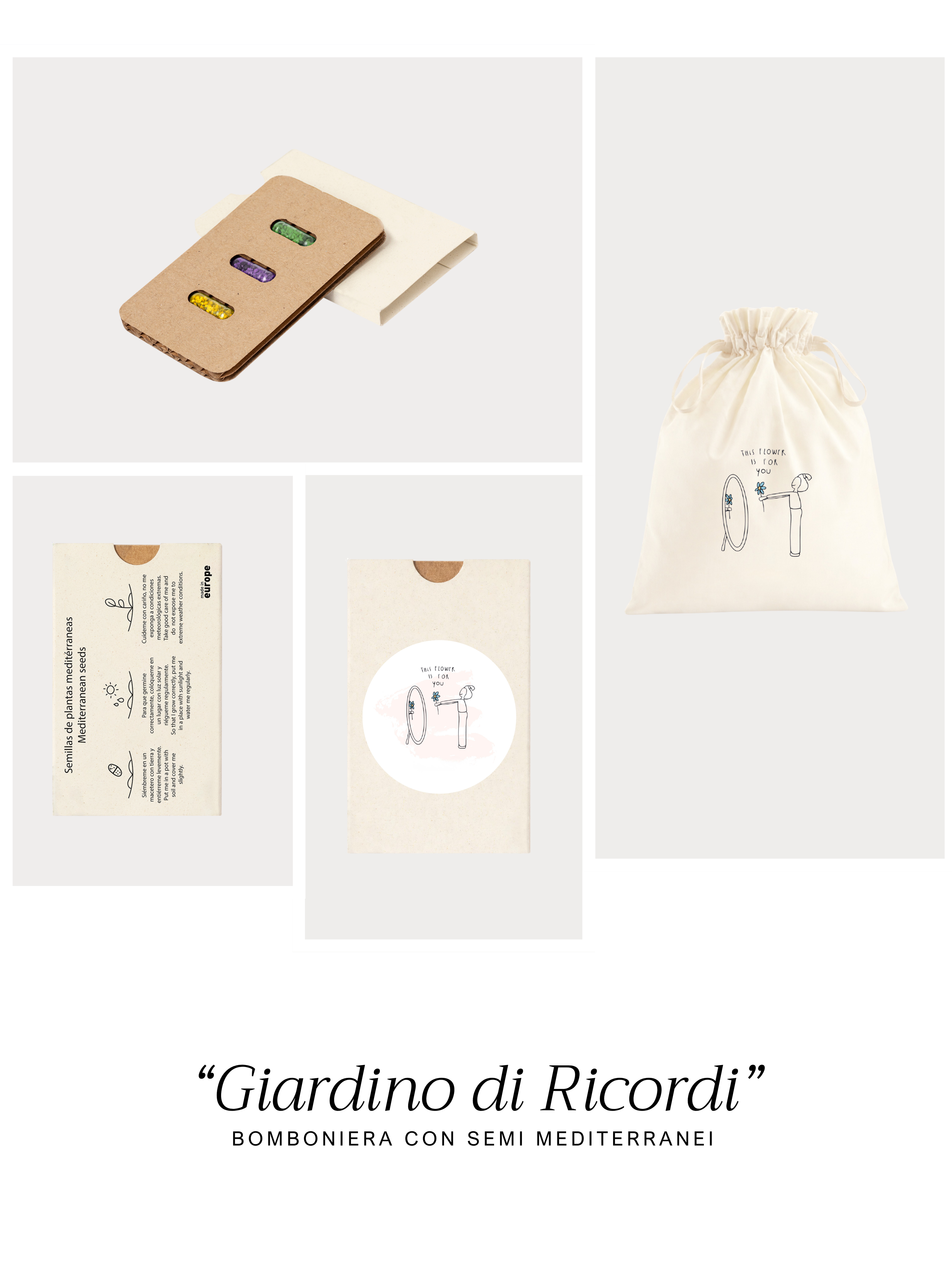 THIS FLOWER IS FOR YOU / GIARDINO DI RICORDI MEDITERRANEI – Bomboniera con semi