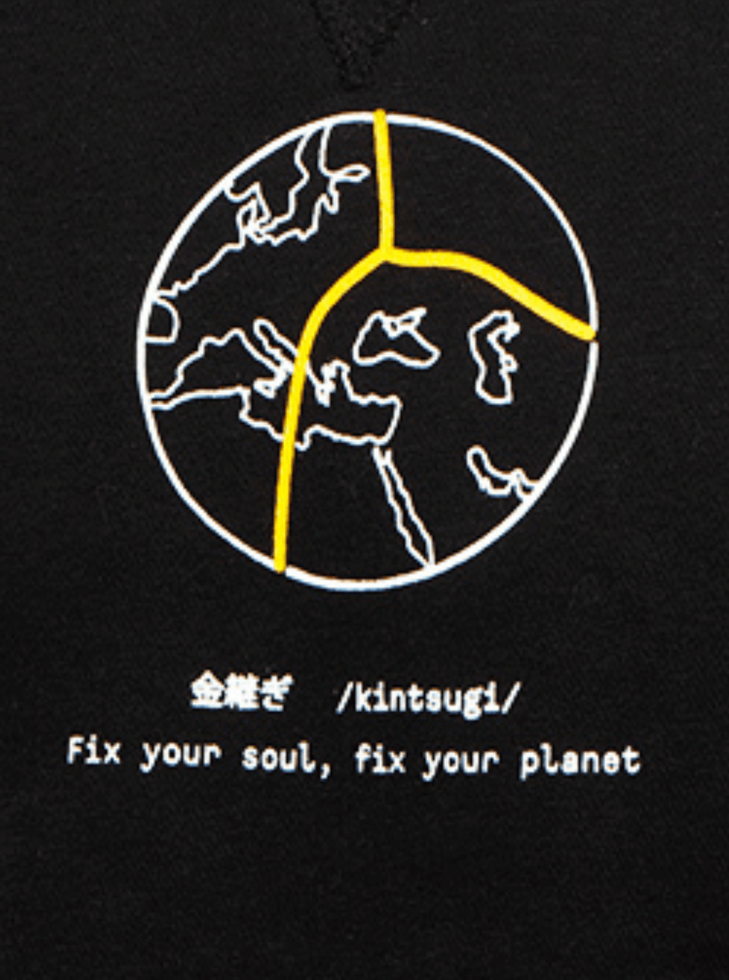 KINTSUGI / WHITE AND BLACK T-SHIRT
