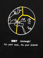 KINTSUGI / WHITE AND BLACK T-SHIRT