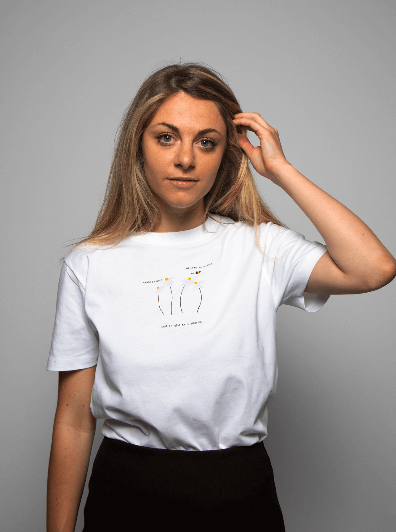 BUSY BEE / WHITE T-SHIRT