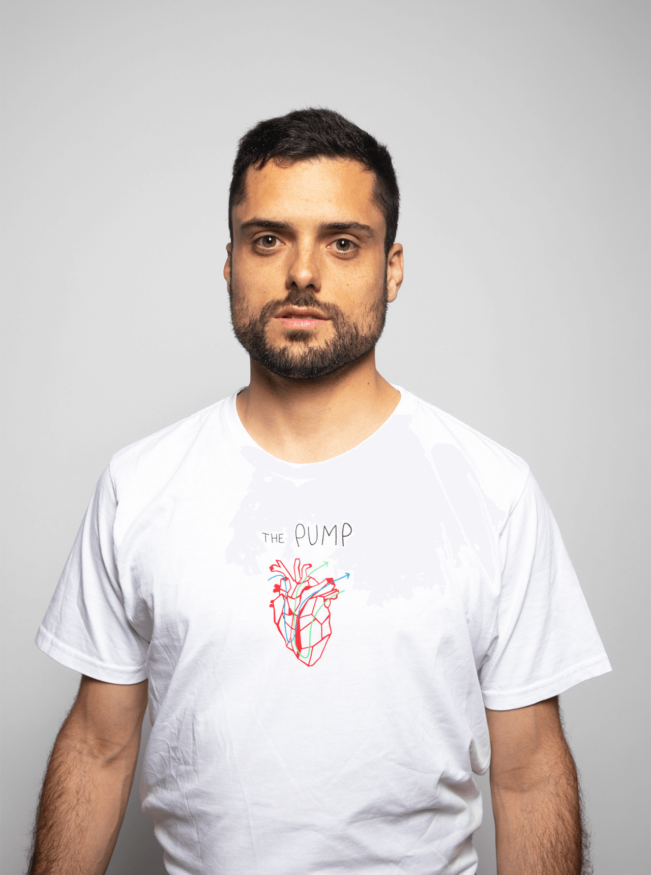 THE PUMP / WHITE AND BLACK T-SHIRT